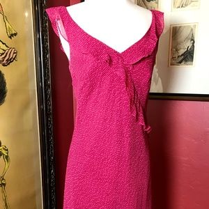 Ann Taylor Pink Silk Summer Dress